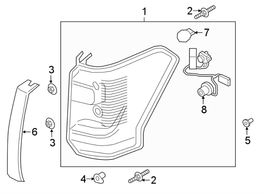 Diagram REAR LAMPS. TAIL LAMPS. for your 2001 Ford F-150 5.4L Triton V8 BI-FUEL A/T RWD XL Extended Cab Pickup Fleetside 