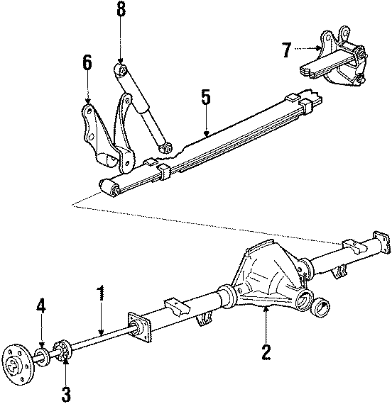 Diagram REAR SUSPENSION. AXLE HOUSING. SUSPENSION COMPONENTS. for your 2013 Ford F-150 3.5L EcoBoost V6 A/T RWD XLT Extended Cab Pickup Fleetside 