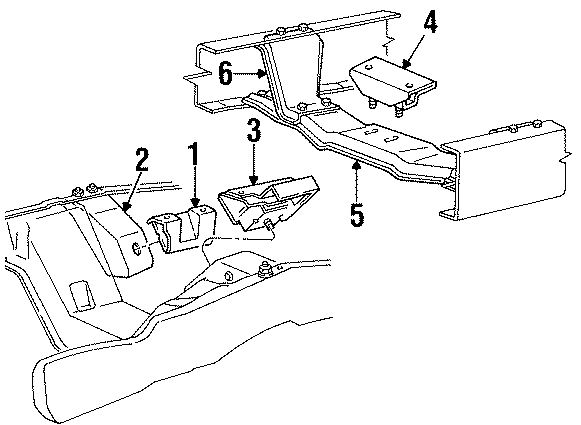 Diagram ENGINE & TRANS MOUNTING. for your Ford Bronco  