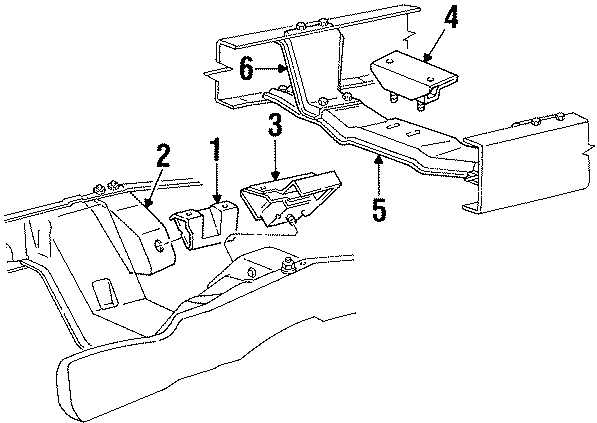 Diagram ENGINE & TRANS MOUNTING. for your Ford Bronco  