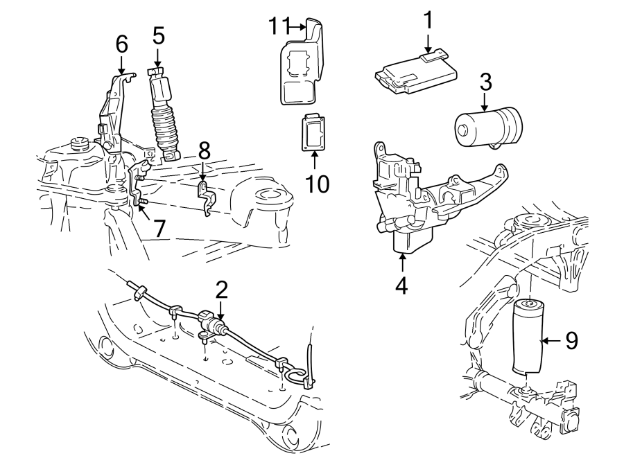 Diagram Auto leveling components. for your Ford Expedition  