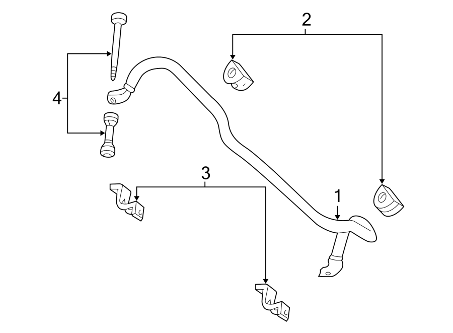 FRONT SUSPENSION. STABILIZER BAR & COMPONENTS. Diagram