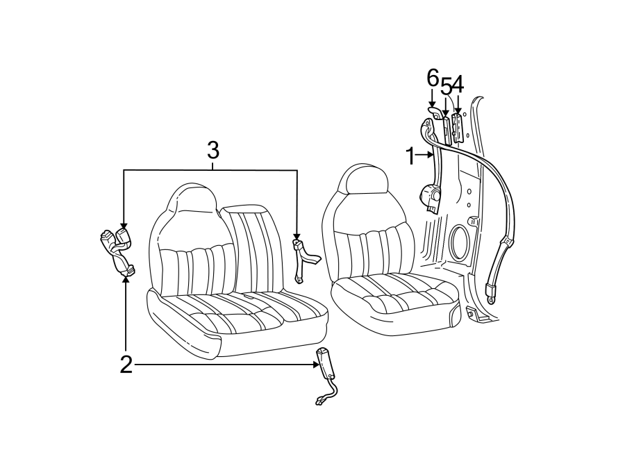 Diagram RESTRAINT SYSTEMS. FRONT SEAT BELTS. for your 2014 Ford Police Interceptor Utility   