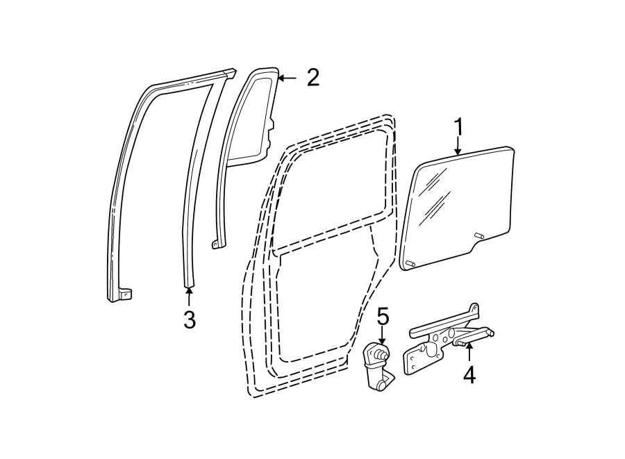 Diagram REAR DOOR. GLASS & HARDWARE. for your 2019 Lincoln MKZ   