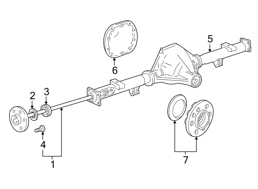 Diagram REAR SUSPENSION. AXLE HOUSING. for your 2021 Ford F-150 5.0L V8 FLEX A/T 4WD Lariat Extended Cab Pickup Fleetside 