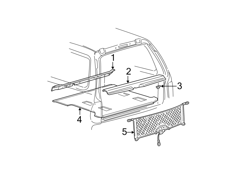 Diagram REAR BODY & FLOOR. INTERIOR TRIM. for your 2017 Ford Police Interceptor Utility   