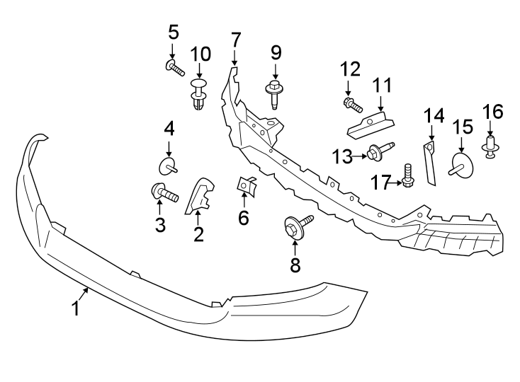 Diagram FRONT BUMPER. BUMPER & COMPONENTS. for your 2019 Lincoln MKZ Reserve I Sedan  