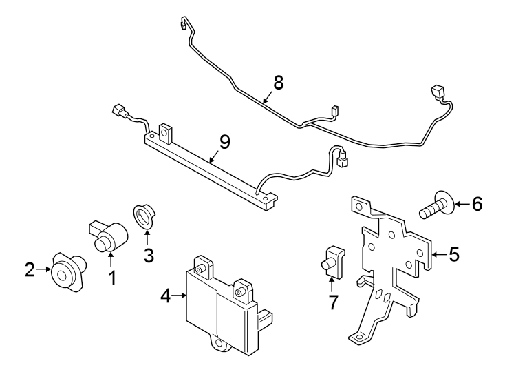 Diagram FRONT BUMPER. ELECTRICAL COMPONENTS. for your 2010 Lincoln MKZ   