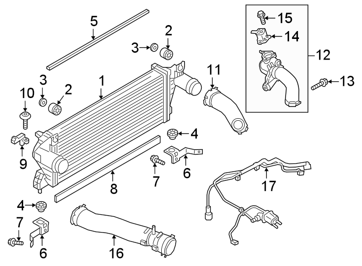 Diagram INTERCOOLER. for your 2008 Ford Ranger   