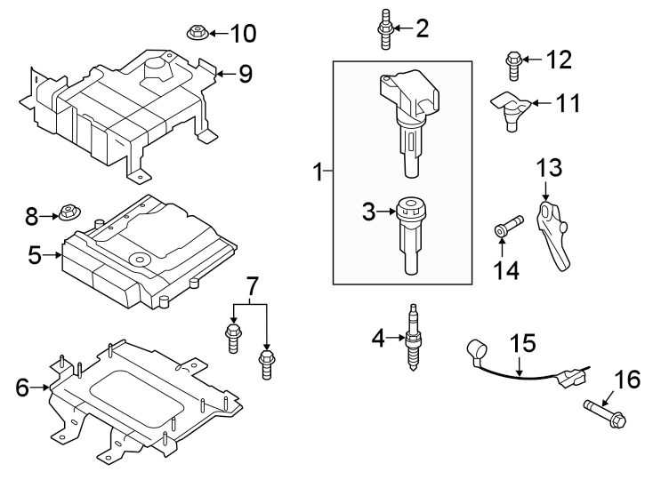 Diagram IGNITION SYSTEM. for your 2019 Lincoln MKZ Hybrid Sedan  