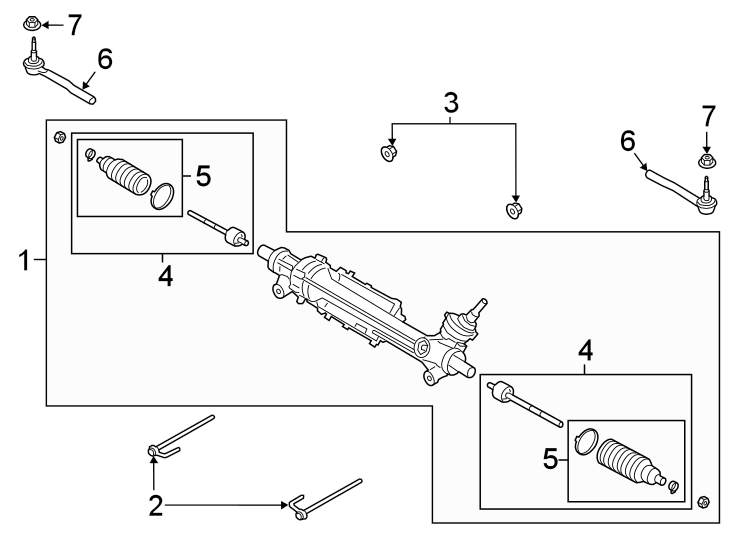 Diagram STEERING GEAR & LINKAGE. for your 2018 Ford F-150 5.0L V8 FLEX A/T RWD XL Extended Cab Pickup Fleetside 