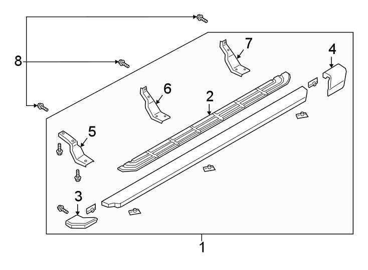 Diagram RUNNING BOARD. for your 2019 Lincoln MKZ Reserve II Sedan  