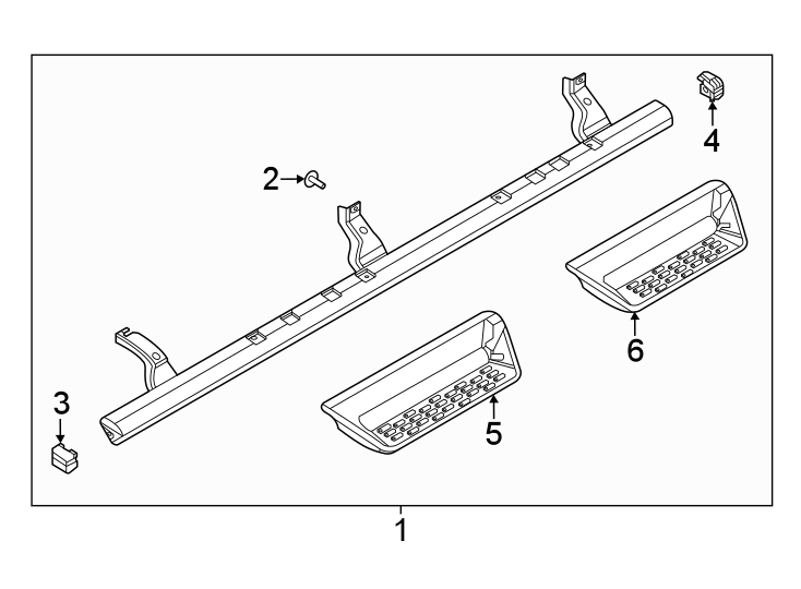 Diagram Running board. for your Ford Ranger  