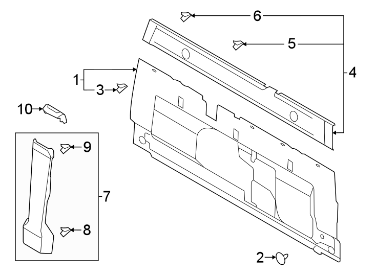 Diagram Front suspension. Interior trim. for your 2018 Lincoln MKZ Black Label Sedan  