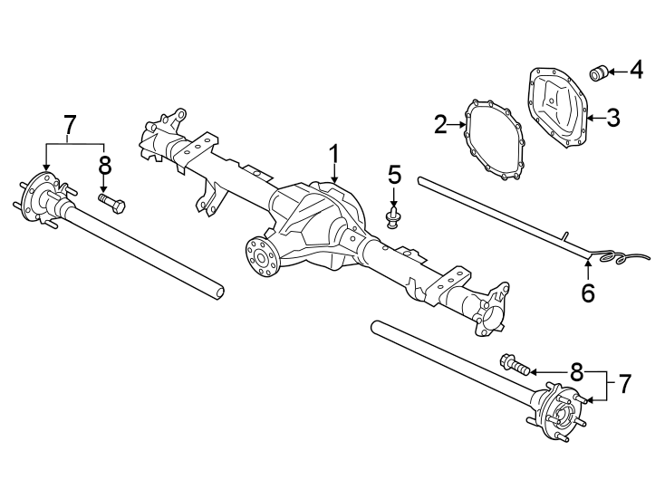 Diagram REAR SUSPENSION. AXLE HOUSING. for your 2006 Ford Fusion   