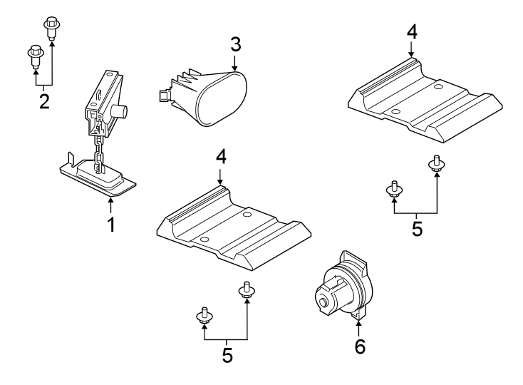 Diagram SPARE TIRE CARRIER. CARRIER & COMPONENTS. for your 2002 Ford F-350 Super Duty 5.4L Triton V8 A/T 4WD XL Standard Cab Pickup Fleetside 