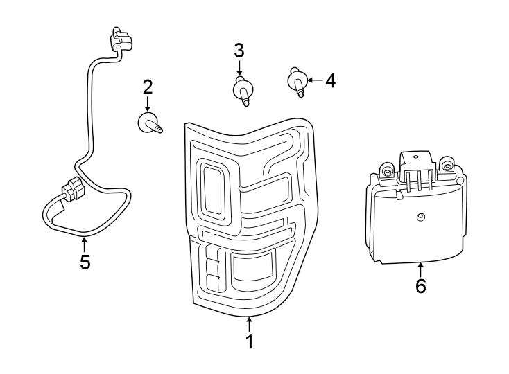 Diagram REAR LAMPS. TAIL LAMPS. for your 2009 Ford F-150 4.6L Triton V8 A/T RWD XLT Crew Cab Pickup Fleetside 