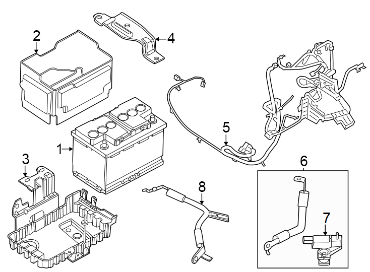 Diagram Battery. for your 2017 Lincoln MKZ Reserve Sedan  