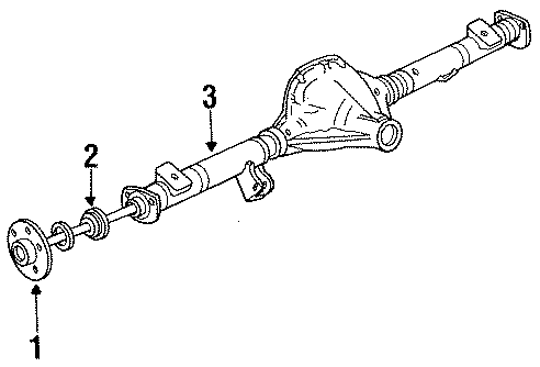 Diagram REAR SUSPENSION. AXLE HOUSING. for your 2021 Ford F-150 3.5L PowerBoost V6 FULL HYBRID EV-GAS (FHEV) A/T RWD Platinum Crew Cab Pickup Fleetside 