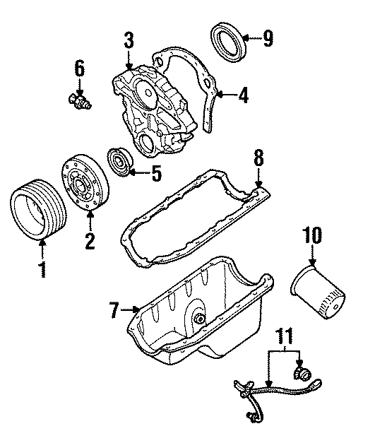 Diagram ENGINE PARTS. for your Ford Ranger  