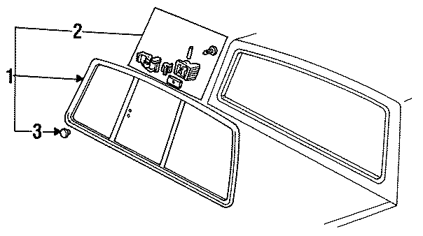 Diagram BACK GLASS. for your Ford Ranger  