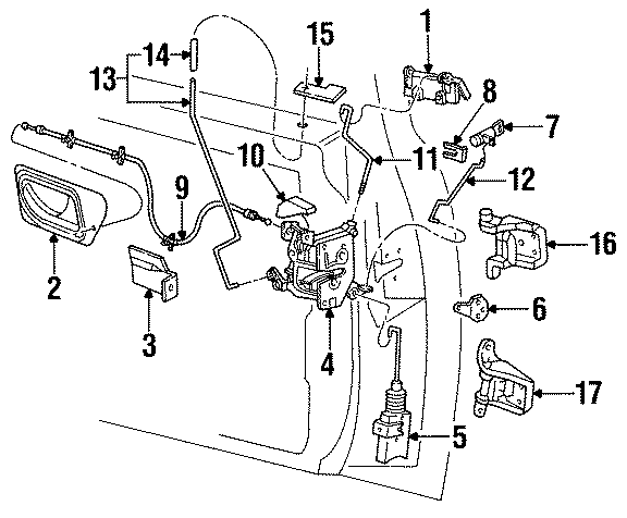 Diagram DOOR. LOCK & HARDWARE. for your 2024 Ford F-250 Super Duty   