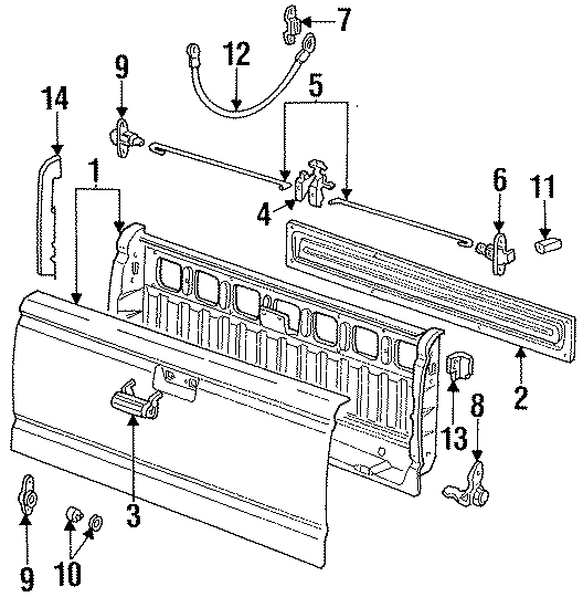 Diagram PICK UP BOX. for your 2017 Ford F-350 Super Duty 6.7L Power-Stroke V8 DIESEL A/T 4WD XL Extended Cab Pickup Fleetside 