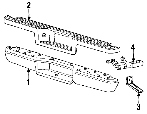 Diagram REAR BUMPER. BUMPER & COMPONENTS. for your 2019 Ford F-150  XL Extended Cab Pickup Fleetside 