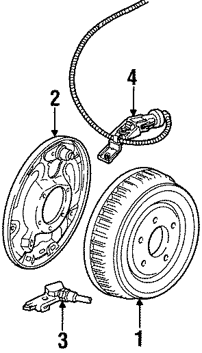 Diagram REAR SUSPENSION. BRAKE COMPONENTS. for your Ford E-450 Super Duty  