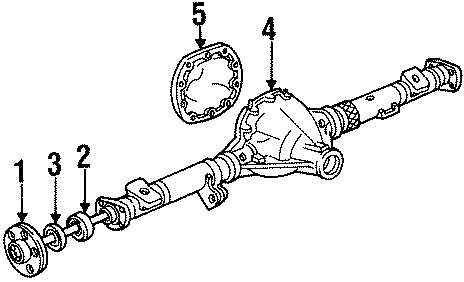 Diagram REAR SUSPENSION. AXLE HOUSING. for your 2000 Ford F-550 Super Duty  XL Cab & Chassis - Crew Cab 