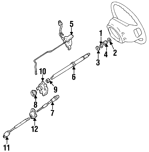 Diagram STEERING COLUMN. SHAFT & INTERNAL COMPONENTS. for your 2003 Ford F-150 4.6L Triton (Romeo) V8 A/T RWD King Ranch Extended Cab Pickup Fleetside 