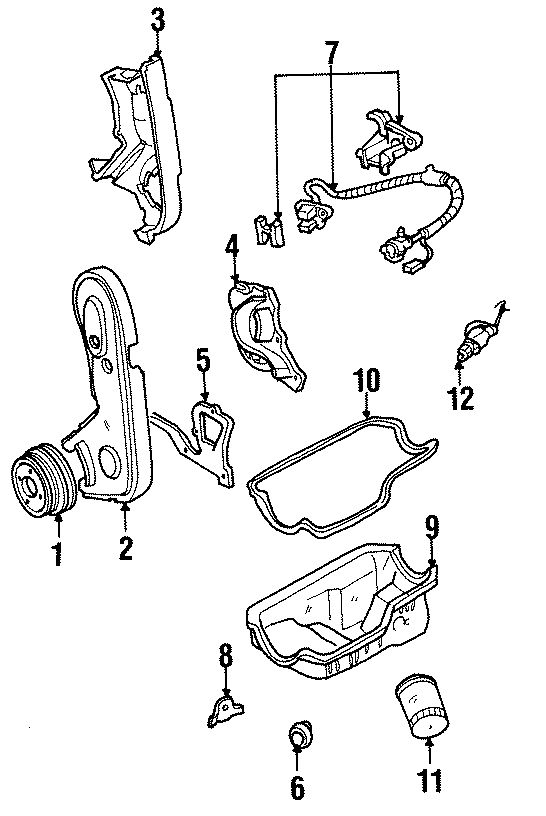 Diagram ENGINE PARTS. for your Ford Ranger  