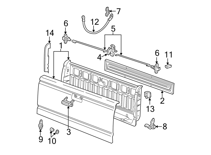 Diagram PICK UP BOX. for your 2016 Ford F-150  Lariat Crew Cab Pickup Fleetside 