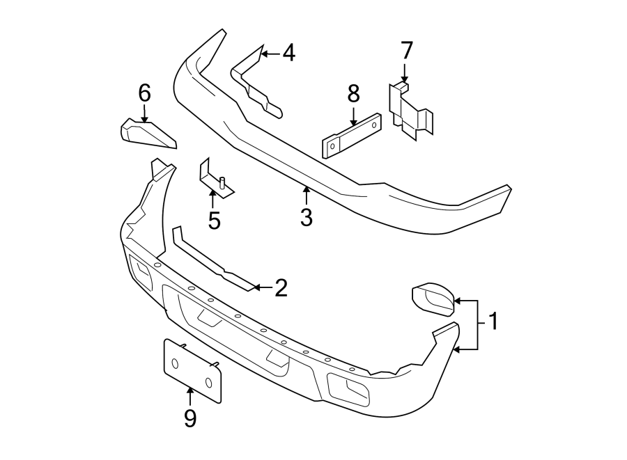 Diagram FRONT BUMPER. BUMPER & COMPONENTS. for your 2000 Ford Focus   