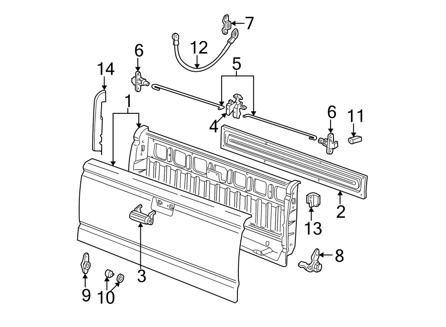 Diagram PICK UP BOX. for your 2016 Ford F-150  Lariat Crew Cab Pickup Fleetside 