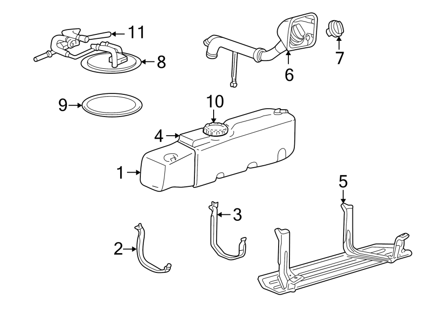 Diagram FUEL SYSTEM COMPONENTS. for your Ford E-450 Super Duty  