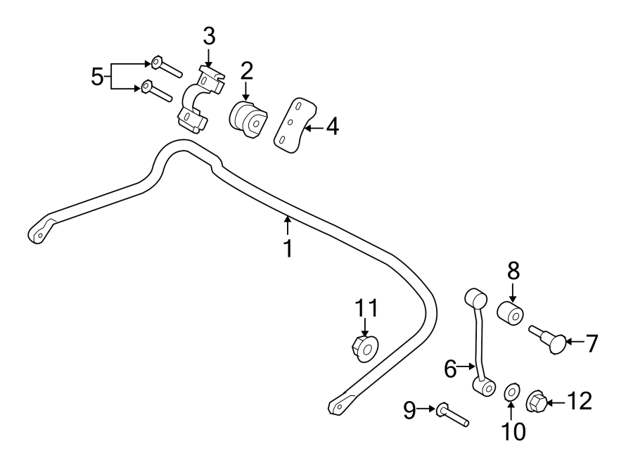 Diagram REAR SUSPENSION. STABILIZER BAR & COMPONENTS. for your 2004 Ford Ranger   