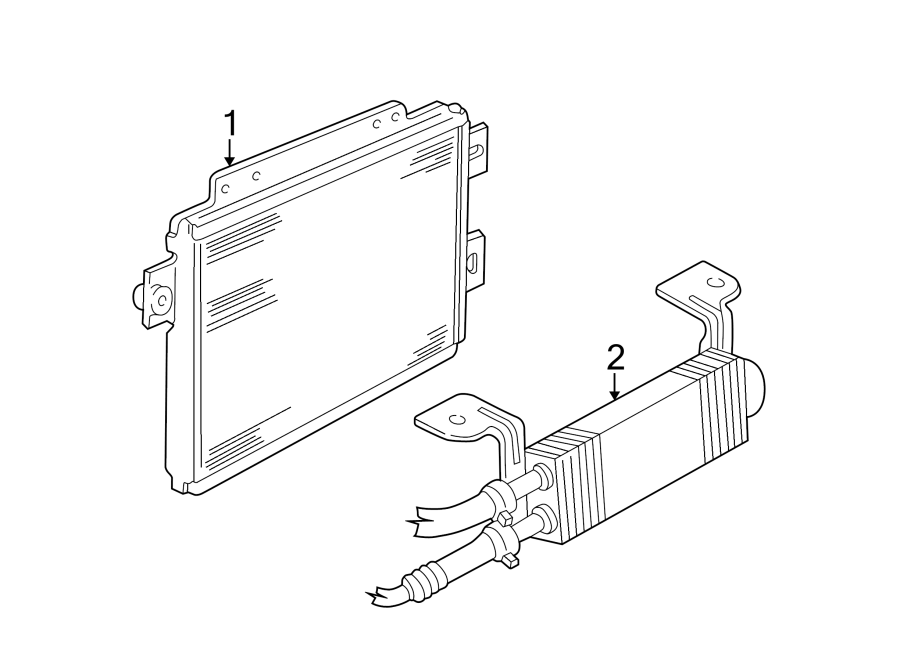 Diagram POWER STEERING OIL COOLER. TRANS OIL COOLER. for your Ford Ranger  