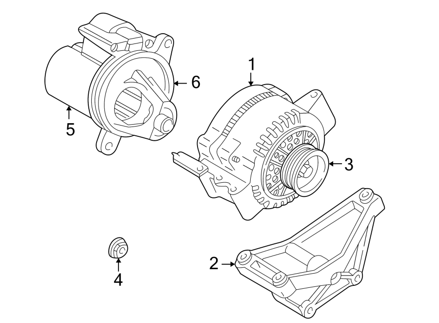 Diagram ALTERNATOR. STARTER. for your Ford Ranger  