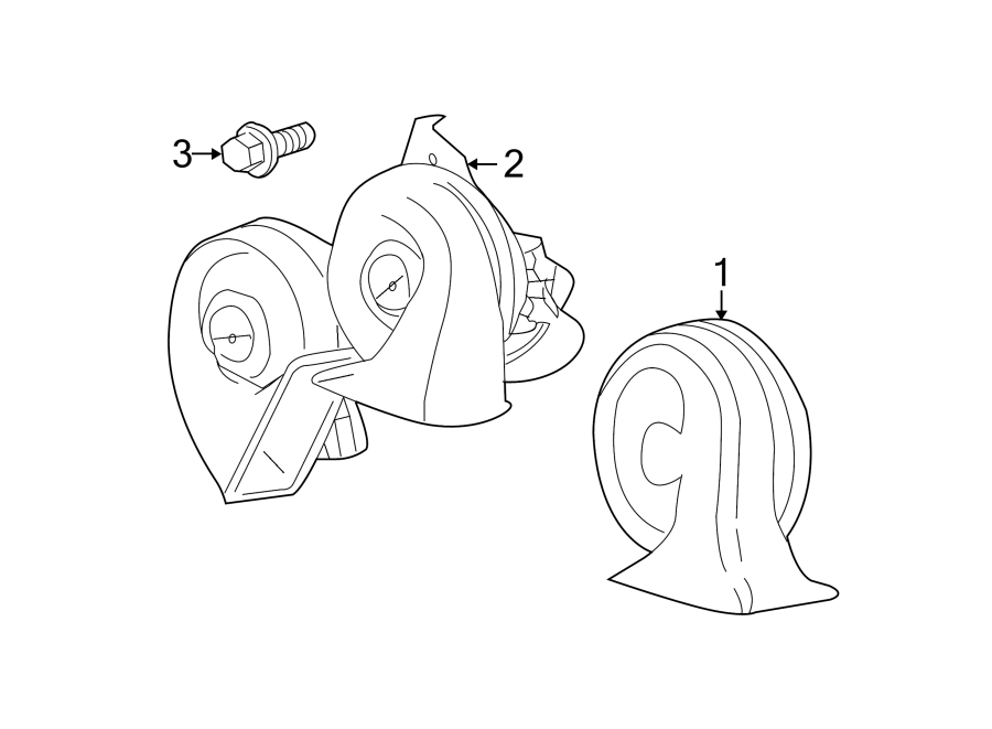 Diagram HORN. for your 1993 Ford Ranger 2.3L M/T RWD XLT Standard Cab Pickup Stepside 