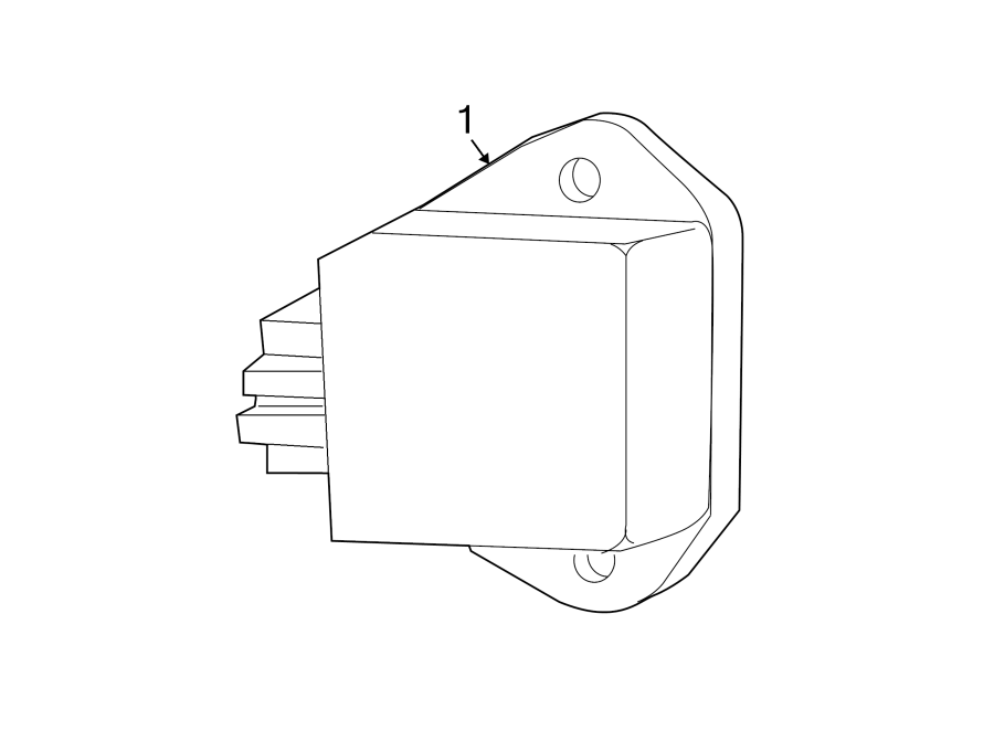 Full size assembly image of DAYTIME RUNNING LAMP COMPONENTS. (1/1)