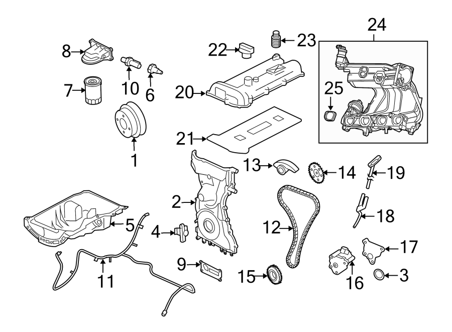 Diagram ENGINE PARTS. for your 2004 Ford Ranger   