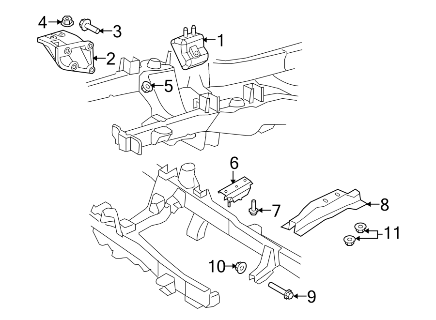 Diagram ENGINE & TRANS MOUNTING. for your 2007 Lincoln MKZ   