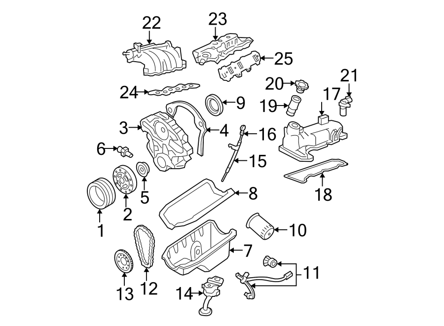 Diagram ENGINE PARTS. for your 2016 Lincoln MKZ   