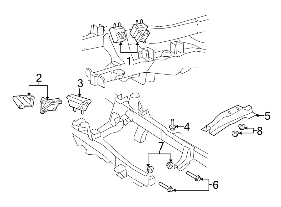 Diagram ENGINE & TRANS MOUNTING. for your 2012 Lincoln MKZ   