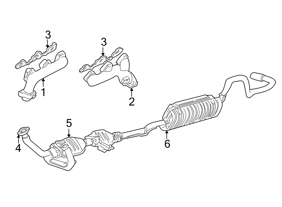 Diagram EXHAUST SYSTEM. EXHAUST COMPONENTS. for your 2019 Lincoln MKZ Reserve I Sedan  