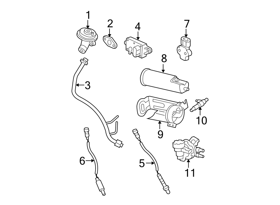 Diagram EMISSION SYSTEM. EMISSION COMPONENTS. for your 2014 Lincoln MKZ Base Sedan  