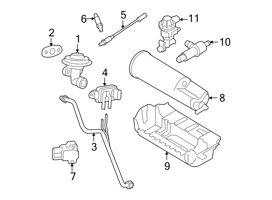 Diagram EMISSION SYSTEM. EMISSION COMPONENTS. for your 2014 Lincoln MKZ   