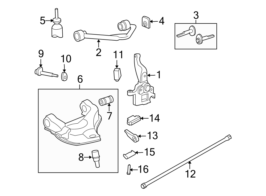 Diagram FRONT SUSPENSION. SUSPENSION COMPONENTS. for your 2023 Ford F-150  Tremor Crew Cab Pickup Fleetside 