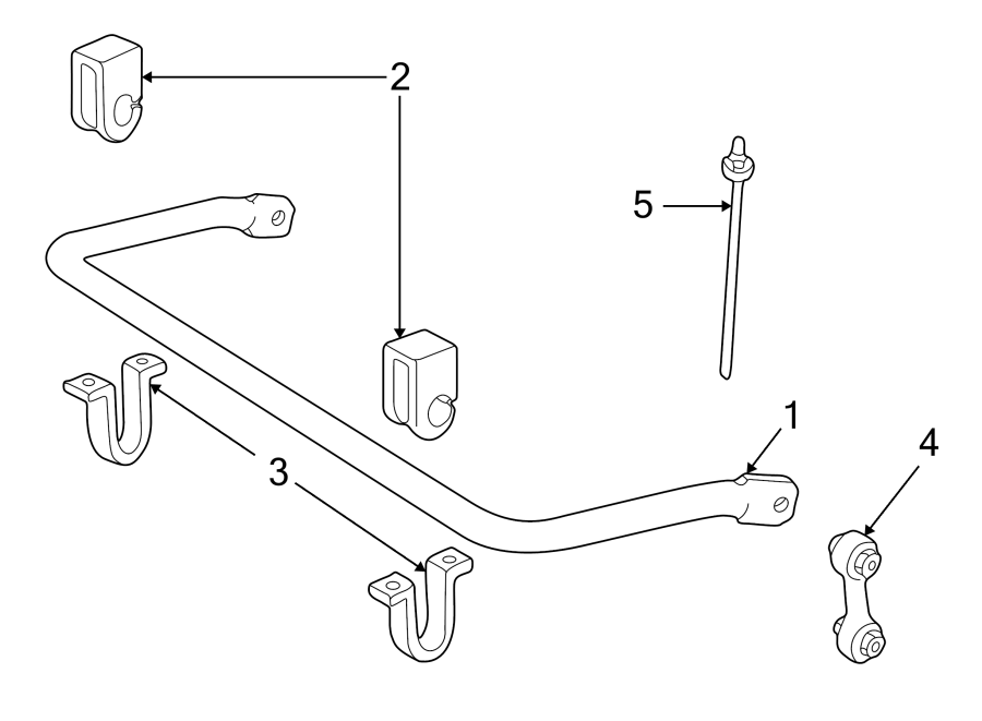 Diagram FRONT SUSPENSION. STABILIZER BAR & COMPONENTS. for your Mercury Mountaineer  